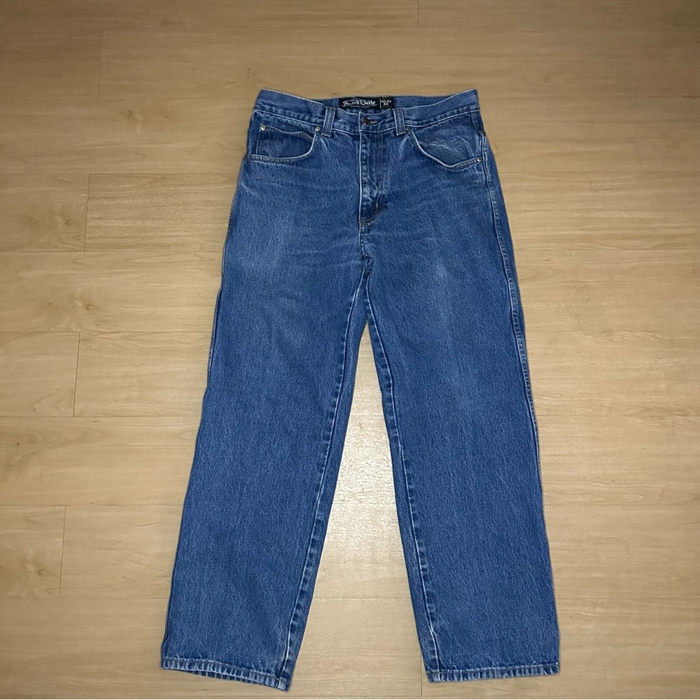 Vtg LA Gate Jeans Relax Fit USA Made Mens Size 34x30 Blue Denim